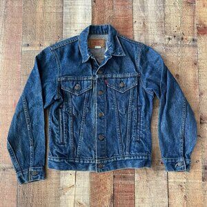 Levi Vintage Girls Denim Jean Jacket in Medium Wash Blue -14